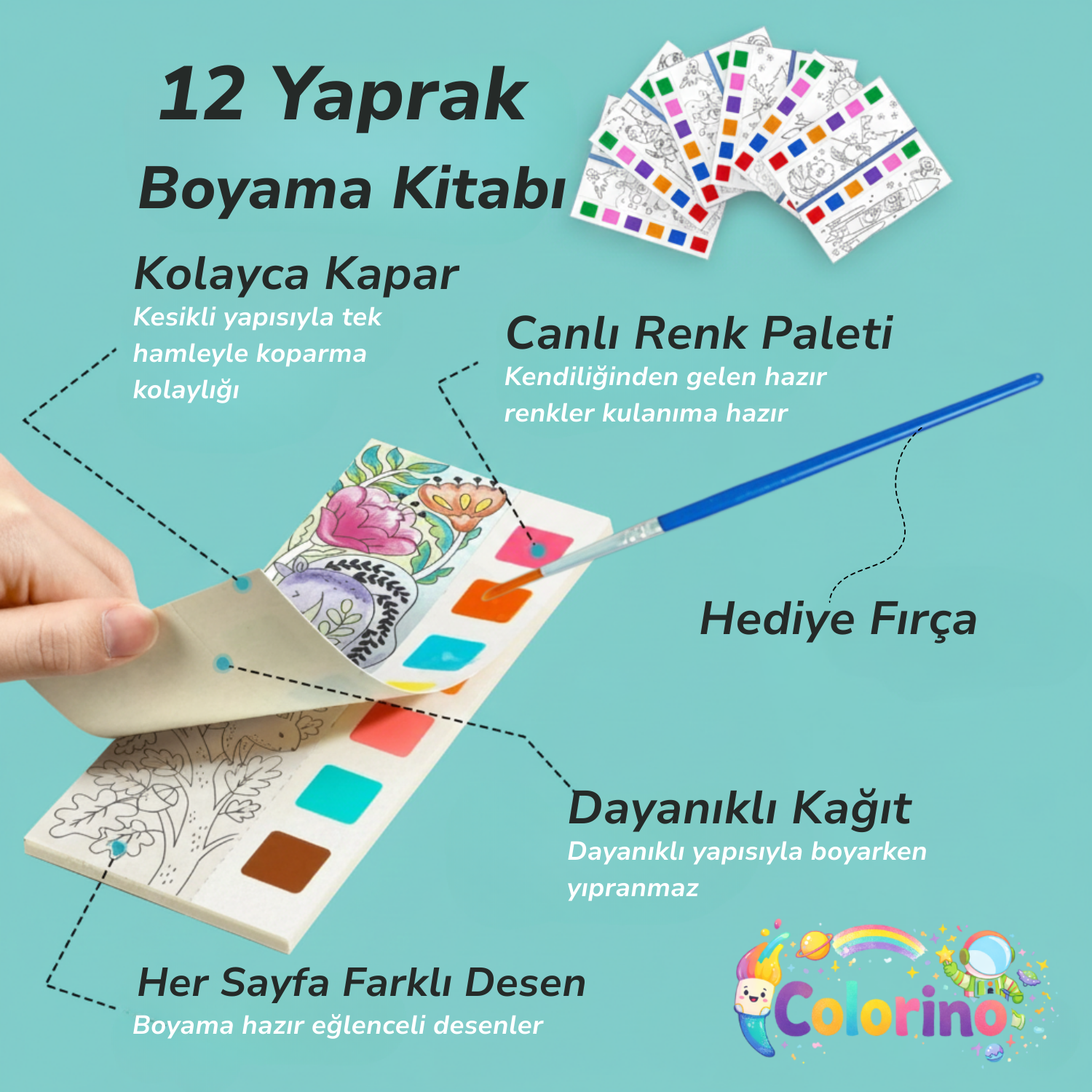 Colorino Kolay Boyama Seti - Fırça Hediyeli